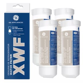 GE 4 pieces of GE XWF refrigerator water filter for GE XWF replacement parts New
