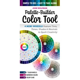 Palette-Builder Color Tool: 4 Mini Wheels Feature Tints, Tones, Shades & Neutrals to Spark Creativity; Simple to Use, Easy to Take Along; 12 Numbered Colors, 5 Color Plans, (4) 5” Color Wheels