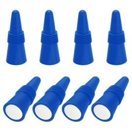MECCANIXITY 8Pcs Wine Stoppers High Temp Silicone Plug T Shaped Wine Bottle Stopper Wine Outlet Cap Bottle Cover, Dark Blue