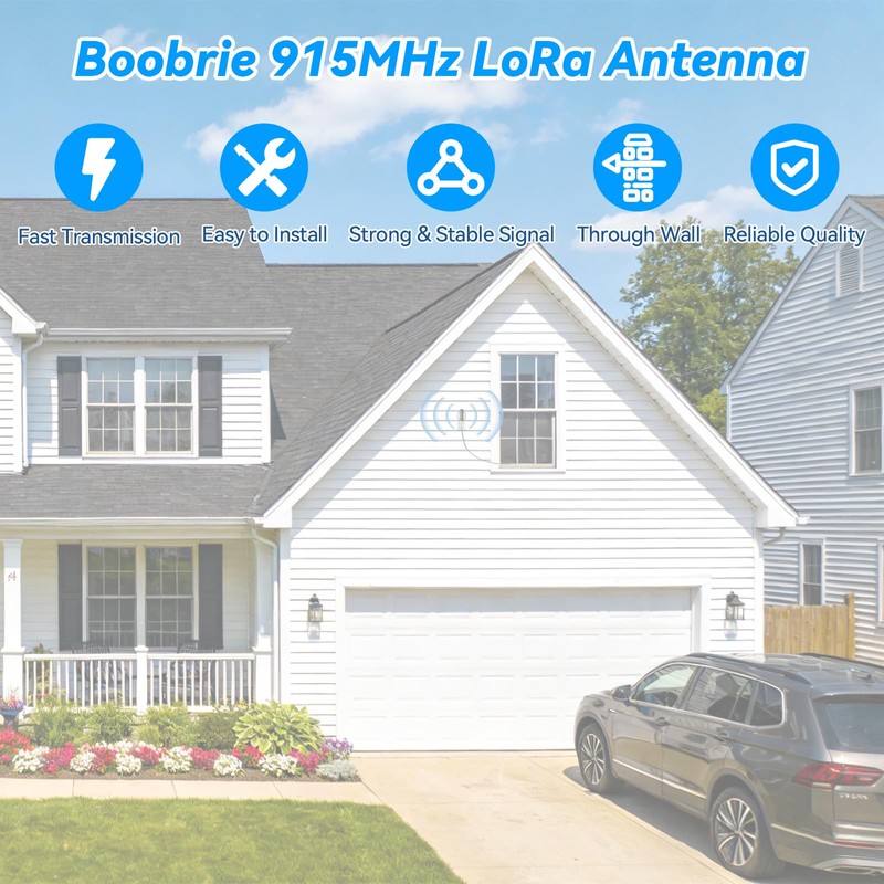 Boobrie 915Mhz LoRa Antenna Omni-Directional 5dBi SMA Male + 15CM