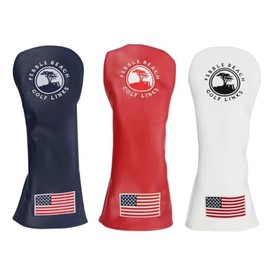 Golf Headcover Driver Cover Wood FW Cover Utility UT Cover with Conversion Doug American Tree Embroidered Single Item (For Utility UT, Black)