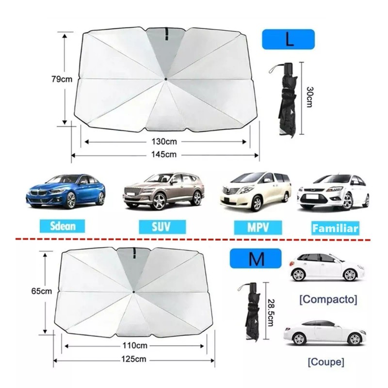 Dolores Coche Parasols Retráctil Protección Solar Rayos Ultravioleta