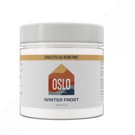 Oslo Home Chalk Style All In One Paint, White ((Winter Frost), Pint (16oz), Matte, no Sanding or Priming, for Furniture and Home Décor