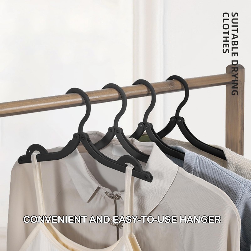 KaKuLan 12 PCS Travel Hangers Portable Foldable Clothes Drying Rack