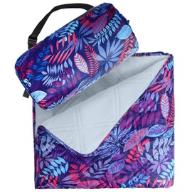 Outdoor Waterproof Blanket Nylon Fleece Picnic Mat – Extra Large 79"x55" Water Resistant Foldable Camping Blanket with Carry Tote for Stadiums Beach Hiking Traveling Festivals Park