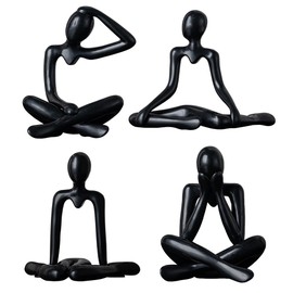 BADAO 4Style Sculptures Home Decor Abstract Figure Thinker Plastic Craft,Shelf Decor Aesthetic for Coffee Table Decor and Modern Living Room