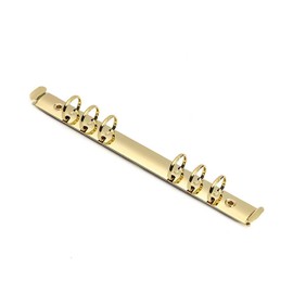 YTgilo 2PCS Metal Binding Clip 6 Hole Loose Leaf Binder A5 Gold Length 225MM Ring Loose Leaf Binding Staple Clip for Storing Invoices Documents Albums Loose Leaf Notebooks