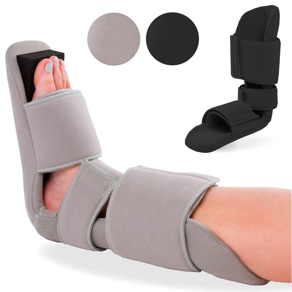 BraceAbility Padded 90 Degree Plantar Fasciitis Boot | Soft Dorsiwedge Night Splint to Stabilize Foot and Ankle, Stretches Plantar Fascia Ligament and Supports Achilles Tendon (Large)