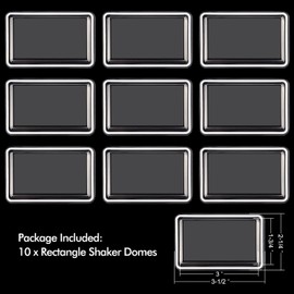 27pcs/set10pcs3D dimensional shaker domes with 17pcs/set rectangular metal stencils transparent plastic dimensional domes for shakers, card making, handmade crafts