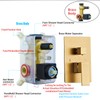 SaniteModar Brushed Gold Shower Head System 12 Inch Square Rainfall