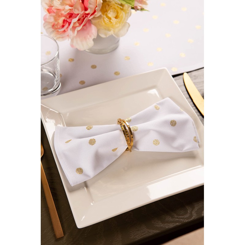 DII Decorative Basic Intertwined Napkin Ring Set, Gold, 6 Count