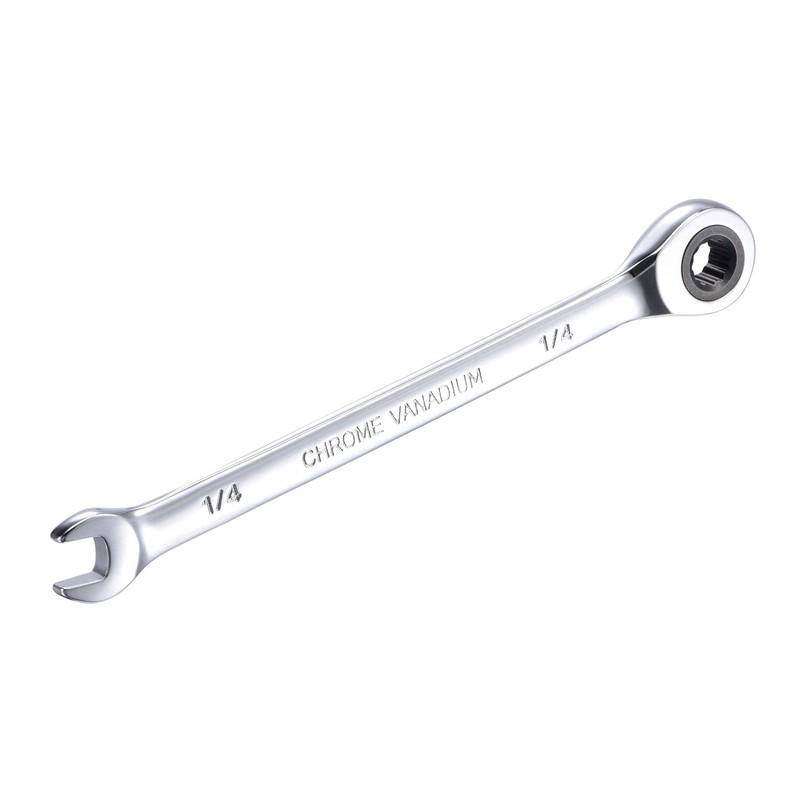 sourcing map 1/4 Inch Ratcheting Combination Wrench SAE 72 Teeth