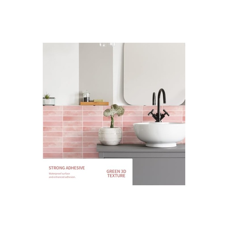 Peel and Stick Backsplash 3D Wall Tiles,Self-Adhesive,Oil Proof,Waterproof, Removable Wall
