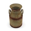 CVHOMEDECO. Galvanized Metal Milk Can, Old Rustic Primitives Jug Vase