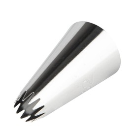 Restaurantware Pastry Tek Piping Tip 1 Reusable Open Star Pastry Tip - #32 Dent-Resistant Stainless Steel Icing Tip Dishwasher-Safe Decorate Cupcakes Cakes or Cookies