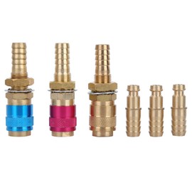 3Pcs M10 Gas Adapter Argon Quick Connect Fittings, Connector Fitting Quick Connector Set Water Cooled Adapter Fitting Hose Connector for TIG Welding Torch