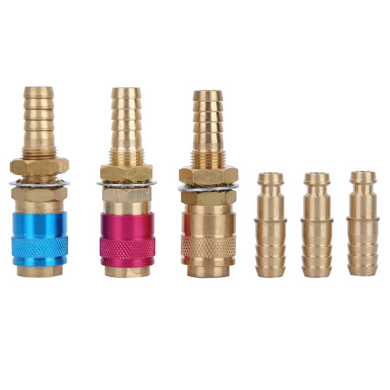 3Pcs M10 Gas Adapter Argon Quick Connect Fittings, Connector Fitting