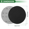 X AUTOHAUX Sandpaper Hook & Loop Sanding Sheets 180x180mm Black