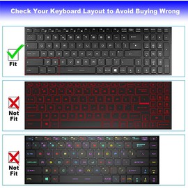 Funda de teclado para MSI Raider GE77HX GE77 GE76 GE75 GE63, MSI Stealth GS76 GS75, MSI Vector/Leopard GP76 GP75, MSI Katana GF75, MSI Titan GT76, MSI Pulse GL75 GL65 15.6 17.3 MSI Teclado