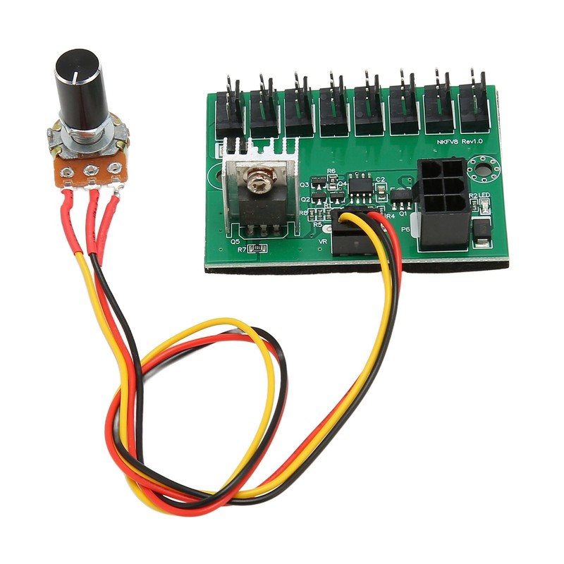 PWM Fan Hub DC 12V 8 Way PC Fan Speed