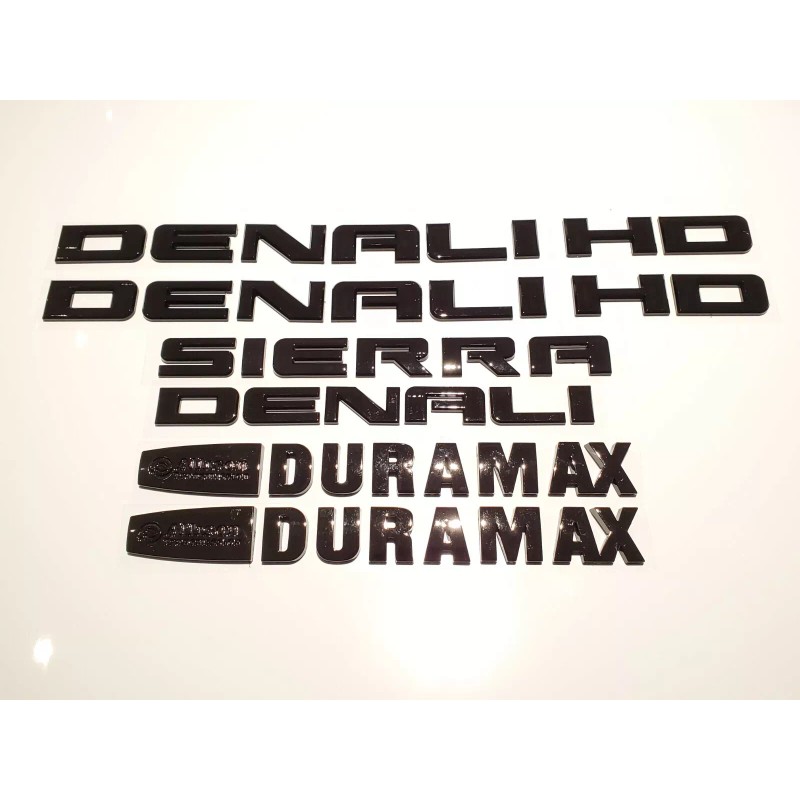 GM 6PC 11-19 Gloss Black Emblem Letters Fit GMC Sierra