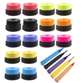 Baseball Bat Grip Tape, Badminton Handle Wrap, 16 Rolls of Adhesive Backed Baseball Grip Tape, 8 Colors Softball Bat Wrap Grip Tape, Universal Size Handle, Aluminum or Wooden Bat Wrap Grip Tape