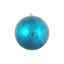 Mirrored Disco Ball Christmas Ornament - 8" (200mm) - Peacock Blue