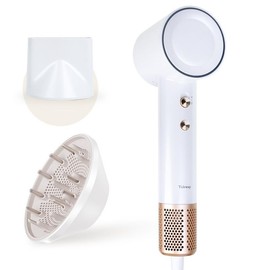 „ÄêApril Sale„ÄëTideway M01 High-speed Hair Dryer PRO Brushless Motor & Ionic Technology  4 Temperature Settings Thermo Control Technology Ergonomic Design, Perfect Present for Mother's Day Gift:_Diffuser+PRO White