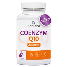 Bandini Coenzyme Q10 | 1 Capsule Daily, High Dosage with 200 mg CoQ10 | High-quality ubiquinone (vegan) from fermentation | No unwanted additives | 60 capsules, 2-month supply