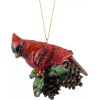 Gerson International SET OF 3 HAND PAINTED 4" RESIN CARDINAL