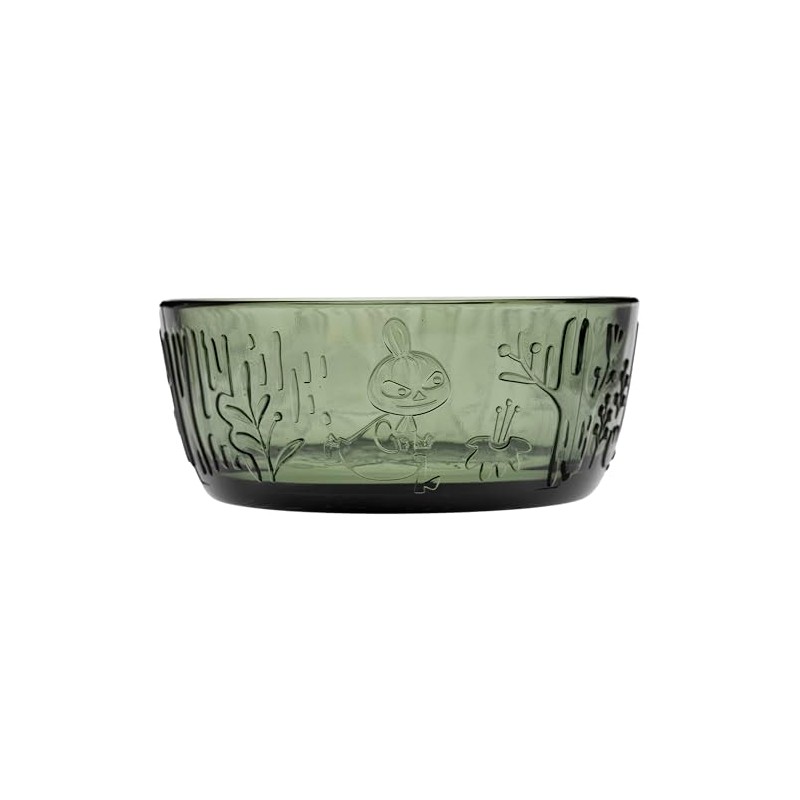 Arabia Moomin Glass Bowl 11.8oz Pine Green