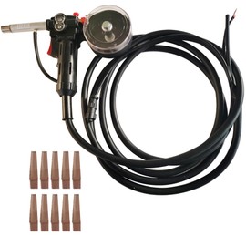 HQHAOTWU Spool Gun Aluminum Welding Spool Gun Fits Miller 210 Spoolmate 3035(5M Cable, DC24V) Aluminum Welding Torch Welder Tool with 10PCS 0.8mm Conductive Nozzles