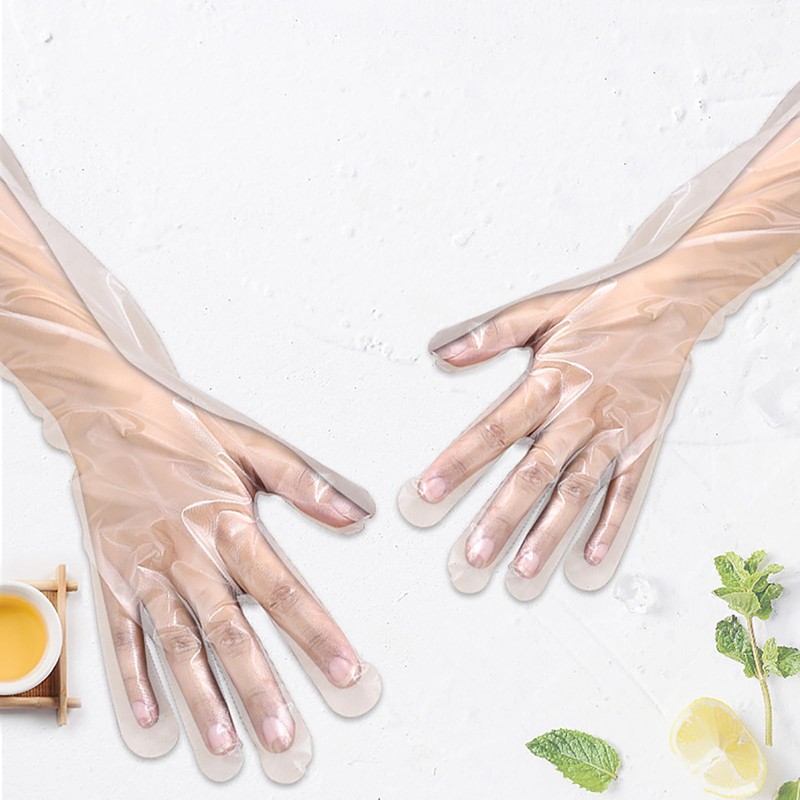 Generic Long Arm Gloves - 50 Pieces, 60cm, Transparent, Waterproof,