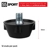 55 Sport Rubber Football Studs For Hard Surfaces - 100