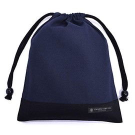 COLORFUL CANDY STYLE N7009100 Lunch Bag for Boys and Girls, Drawstring Bag, Medium, Elementary School Students, Stylish, Cute, Kids, Deep Navy