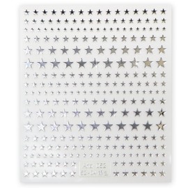 Nail Sticker Star Silver Silver Nail Sticker Nail Art Self Nail Decoration [1 Sheet] Sparkling Puffy Round NAS-002