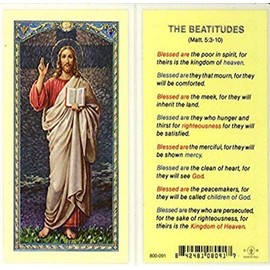 WJ Hirten E24-708 The Beatitudes Clear Holy Cards
