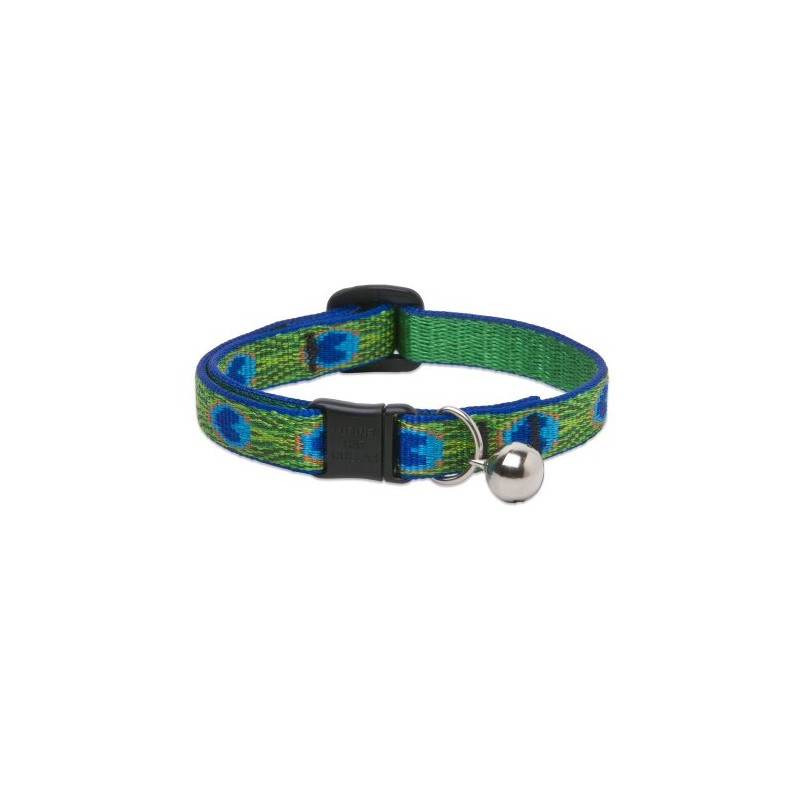 LupinePet Originals 1/2" Tail Feathers Cat Safety Collar with Bell