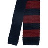 Maneragram Mannergram Silk Preppy Block Knit Tie Navy Wine