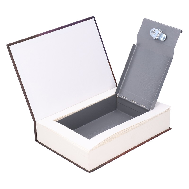 Safe Box Simulation Book Saving Box with Key for Cash