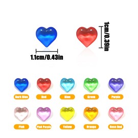 WELANE Acrylic Heart, 450 PCS Mini Colorful Heart Shape Decoration for Vase Filler, Photography Props, Table Scatter (10mm/0.39in)