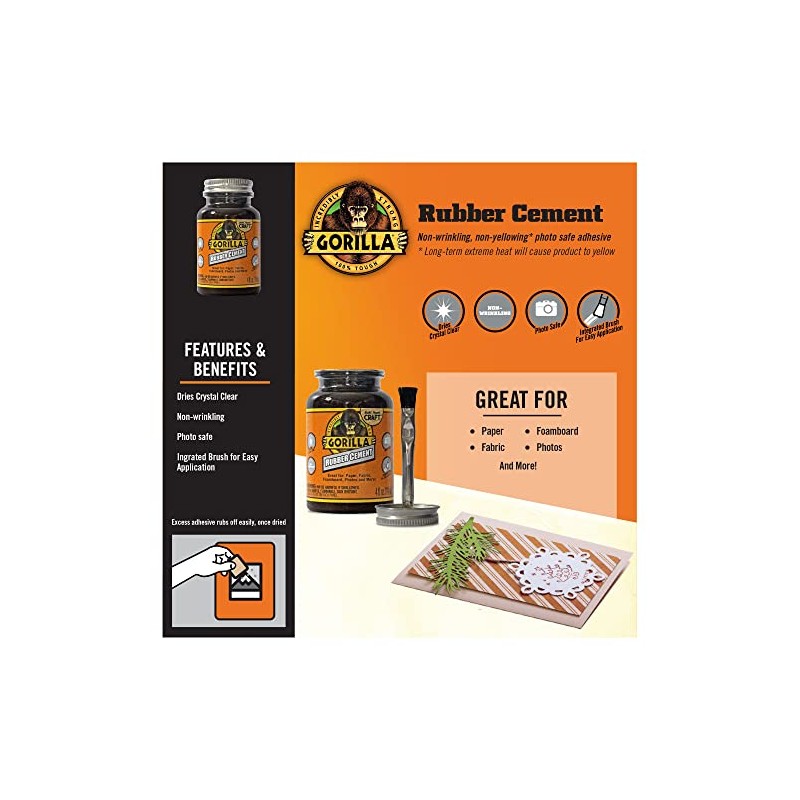 Gorilla Rubber Cement Indoor 4OZ