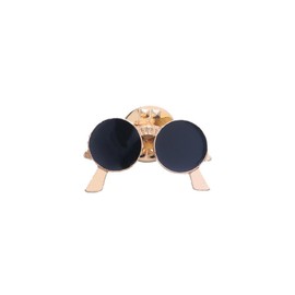 sunruchao Vintage Black Sunglass Brooch Novelty Brooch Suit Stud Shirt Studs Women Men's Denim Coat Backpack Accessories Costume Brooches Pins Christmas Gift Trendy DIY Craft for Clothing Gold Tone