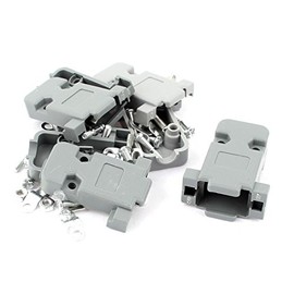 sourcing map Plastic DB9 9 Pins D-SUB Female Connector Hood Cover Guard 4pcs Gray