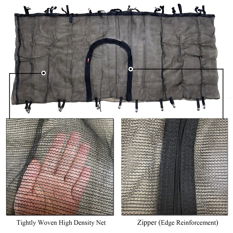 XATAMIO 55" 60" Round Trampoline Replacement Net with Zipper and
