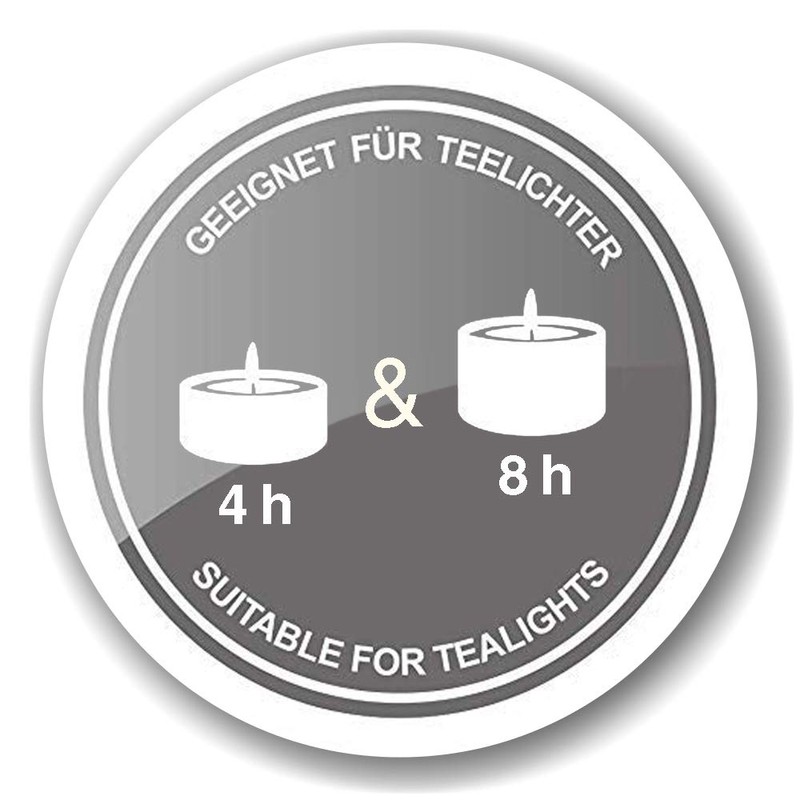 EDZARD Tea Light Holder Fancy Stag Design Black Outside Gold