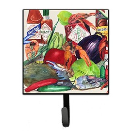 Caroline's Treasures 8540-1SH4 Louisiana Spices Leash Holder or Key Hook 8540, 7Hx4.25W, Multicolor