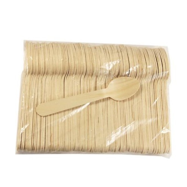Disposable wooden spoons - Biodegradable Cutlery - Compostable Bamboo Spoon