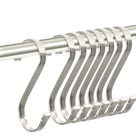 AMZFULY Heavy Duty S Hooks,Stainless Steel S Shaped Hook for Hanging Pots and Kitchenware, Utensils,Clothes, Bags, Cups,Towels, Plants-3.7 inch,24 Pack