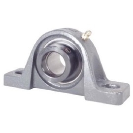 Peer Bearing HCP209-28-TRL Pillow Block, Standard Shaft Height, Wide Inner Ring, Relubricable, Eccentric Locking Collar, 2 Triple Lip Seals, Cast Iron Housing, 1-3/4" Bore, 2-1/8" Shaft Height, 5-3/4" Bolt Center